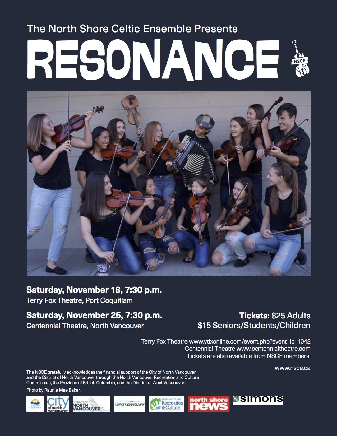 North Shore Celtic Ensemble presents ‘Resonance’ at the Centennial Theatre North Vancouver