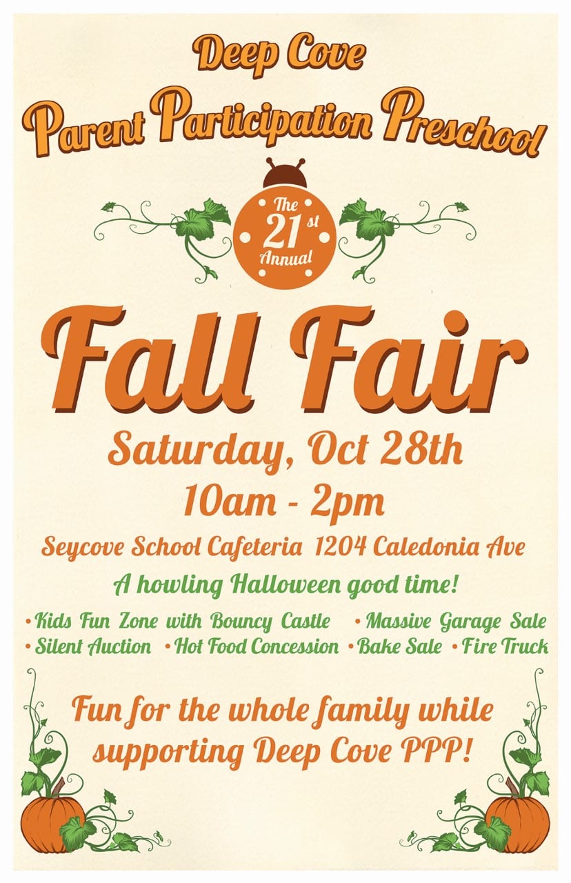 Deep Cove Parent Participation Preschool Fall Fair