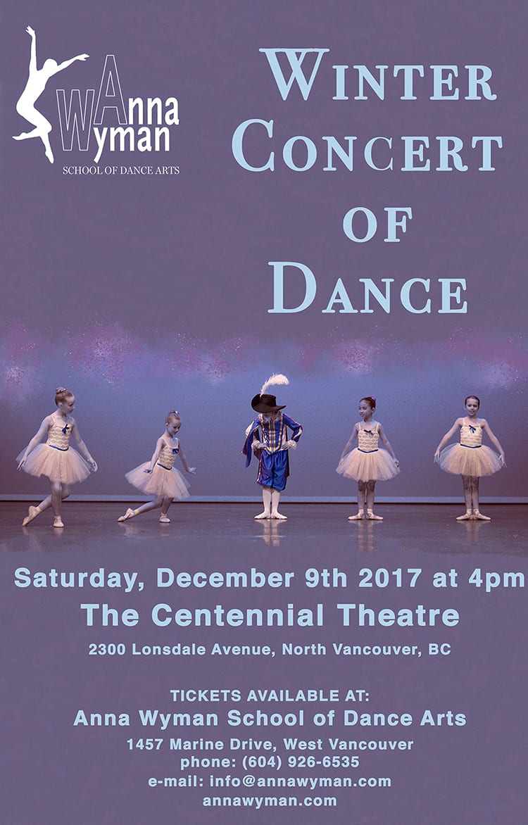 Winter Concert of Dance 2017 at the Centennial Theatre North Vancouver