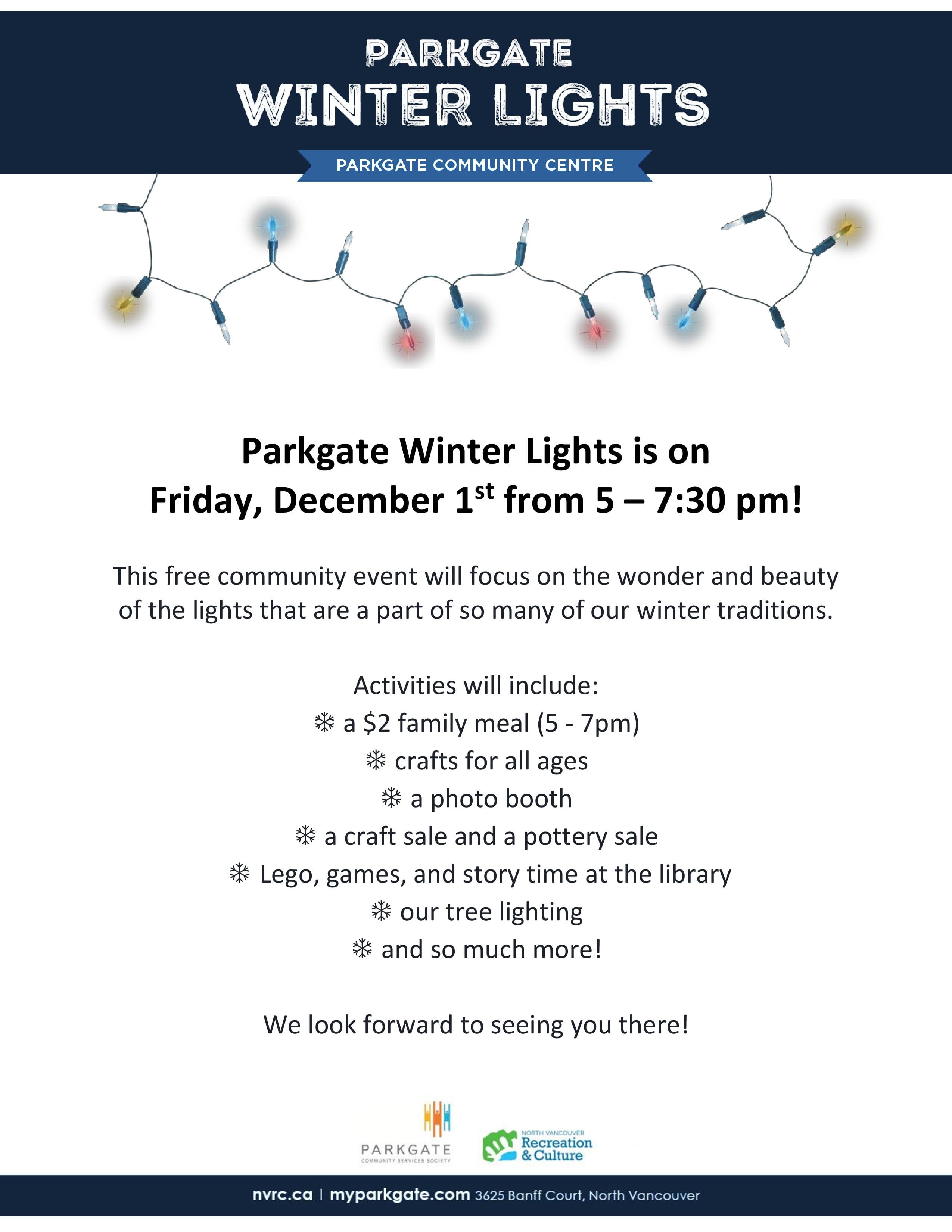 Parkgate Winter Lights North Vancouver