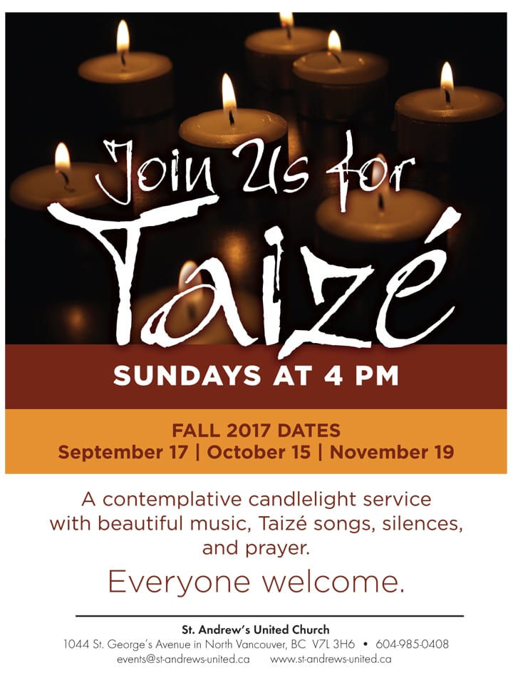 Taize Contemplative Service at St. Andrew’s United Church North Vancouver