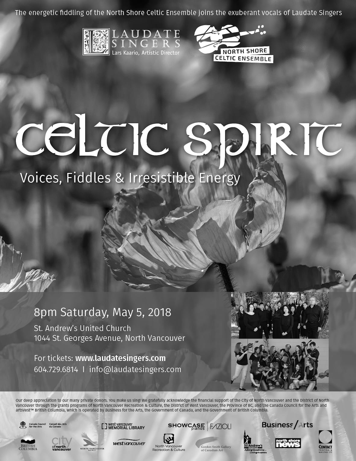 Celtic Spirit – Voices, Fiddles and Irresistible Energy at St. Andrew’s United Church
